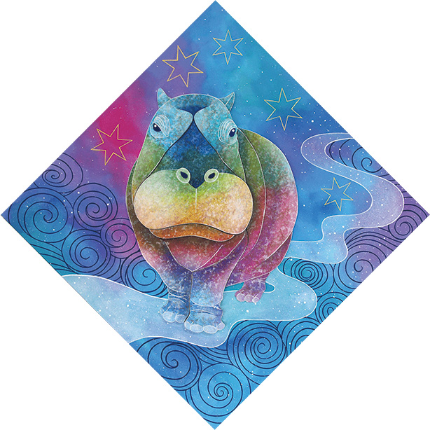 「Hippo Ⅰ」
S8号
アクリル絵具
スチレンボード
アルミテープ