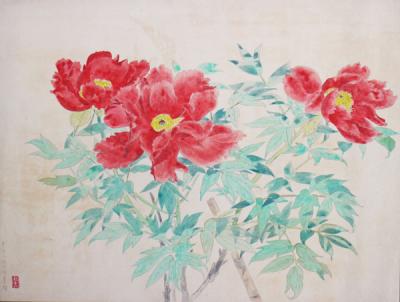 金島桂華《微風牡丹》