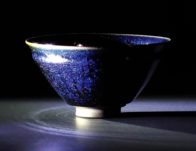 瑠璃燿砕茶盌　径13.2×高6.9cm