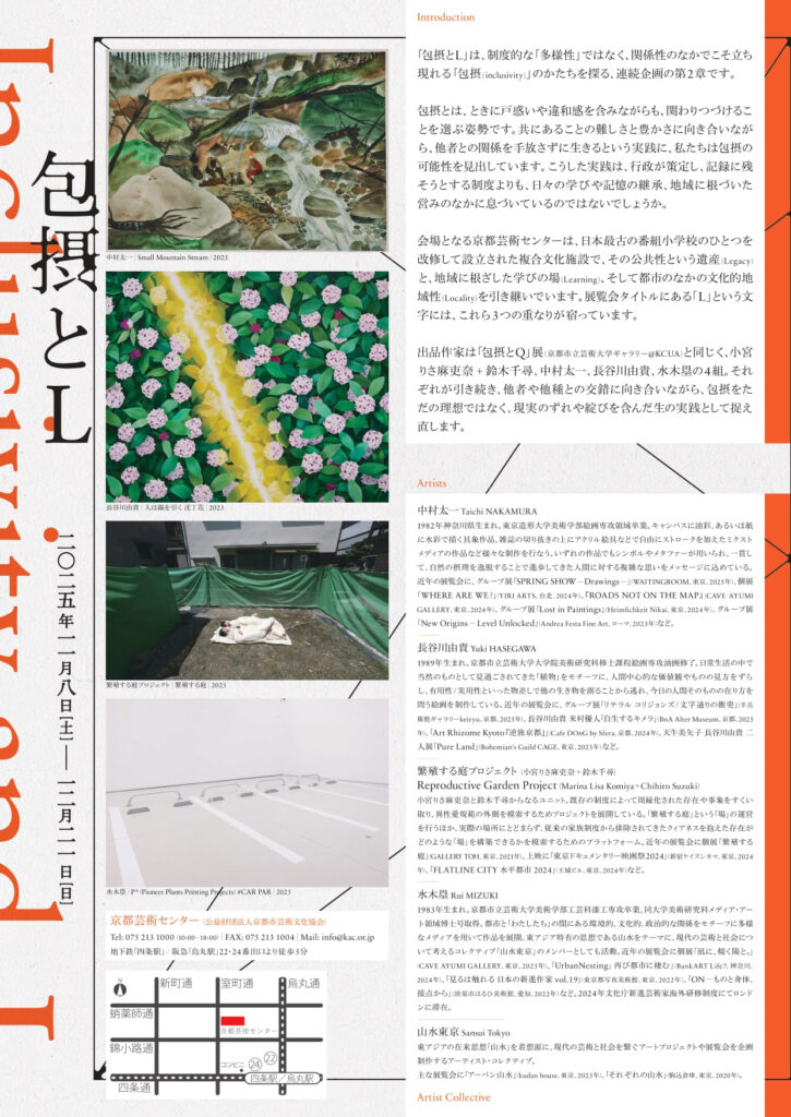 Co-program B「包摂とL」京都芸術センター
