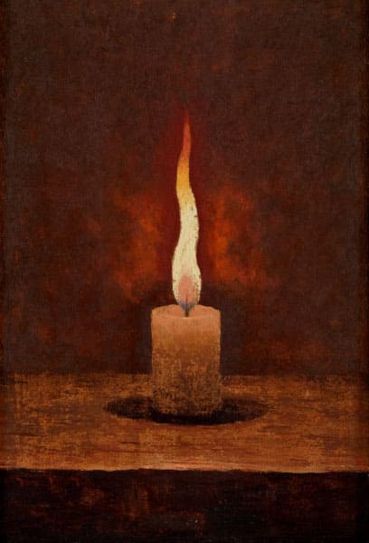 髙島野十郎《蝋燭》 大正時代(1912-26) 福岡県立美術館