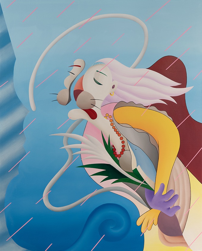 「Blessing Rains Down on Us」91.0×72.7cm