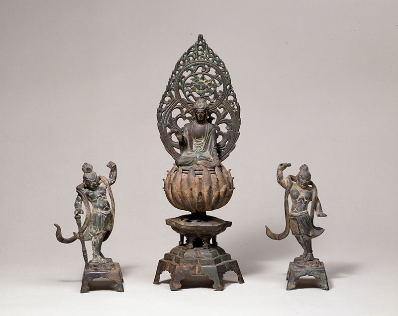 青銅如来・力士像　唐時代晩期～五代（10世紀）静嘉堂蔵　通期展示