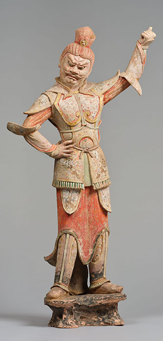 加彩神将俑　唐時代（7～8世紀）静嘉堂蔵