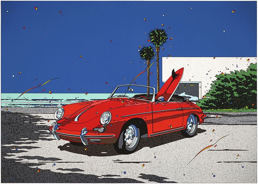 《PORSCHE 356B ROADSTER》1988年　リトグラフ