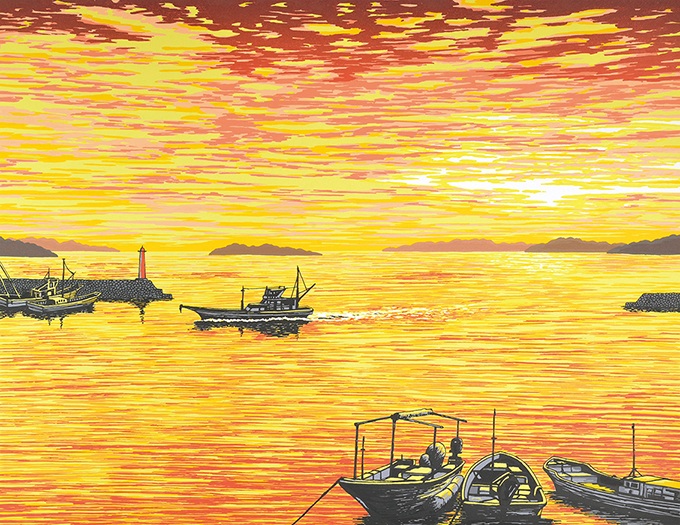 「瀬戸夕景」40.9×53.0cm