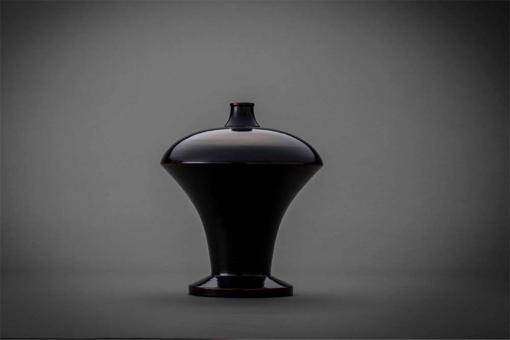 黒根来 瓶子
φ19.8×H23cm