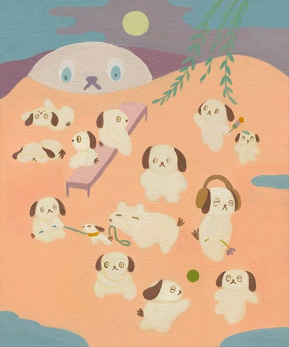 「moon gazing/お月見」

8F
版画(フランス製アルシュ水彩紙)

ED.5