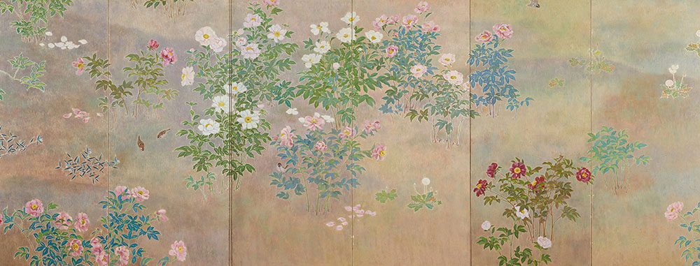 香田勝太《春秋草花図》（右隻）　大正6～7年（1917～18）　泉屋博古館東京