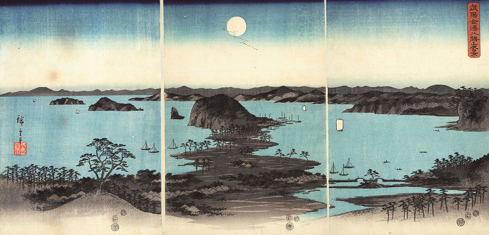 歌川広重《武陽金沢ハ勝夜景》中外産業株式会社原安三郎コレクション