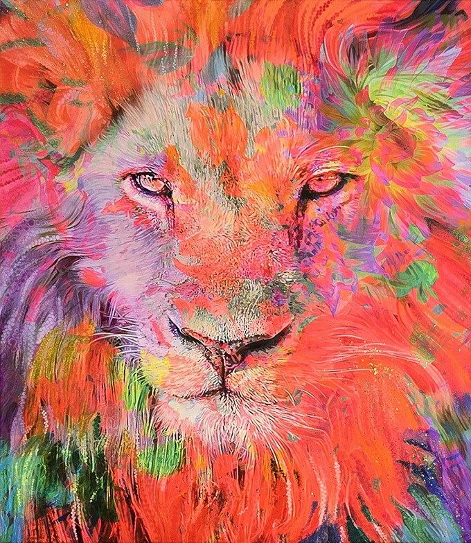 西川紀絵「不屈の花」F10号