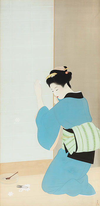 晩秋 上村松園 筆　絹本着色　昭和18年（1943）　大阪市立美術館所蔵　住友コレクション