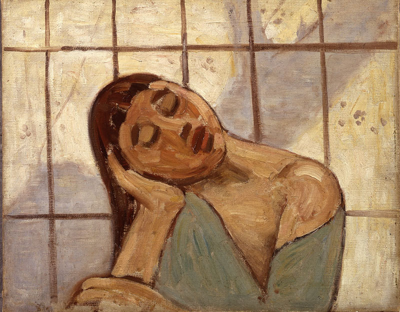 斎藤与里《法々華経》1909年頃｜油彩、カンヴァス｜碌山美術館蔵