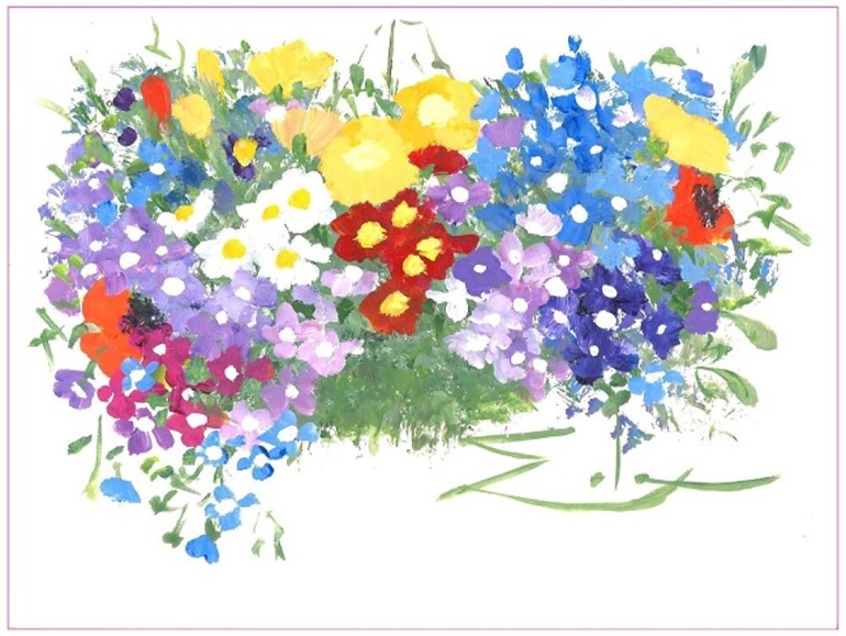 「ハッピーブルーミング」 22.9×30.5cm