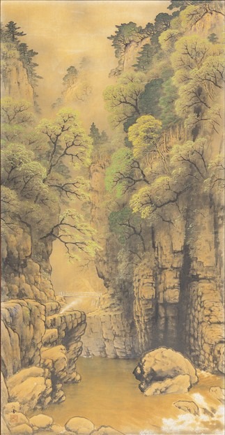 武田耕雪《面河渓之図》　1929（昭和4）年　当館蔵