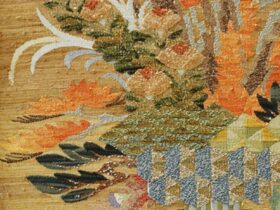 《手織錦屏風 立花》（部分）1935年　京都市美術館　撮影：来田猛