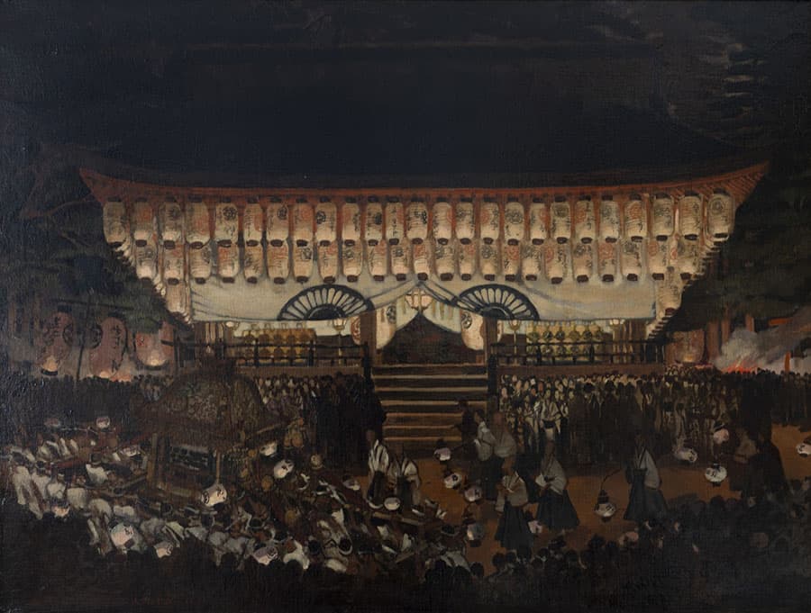 《祇園祭、京都・八坂神社》1908年　新ビール美術館