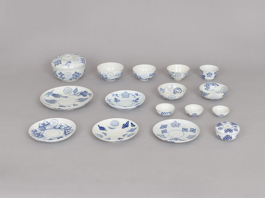 染付御食器　江戸～大正時代　個人蔵