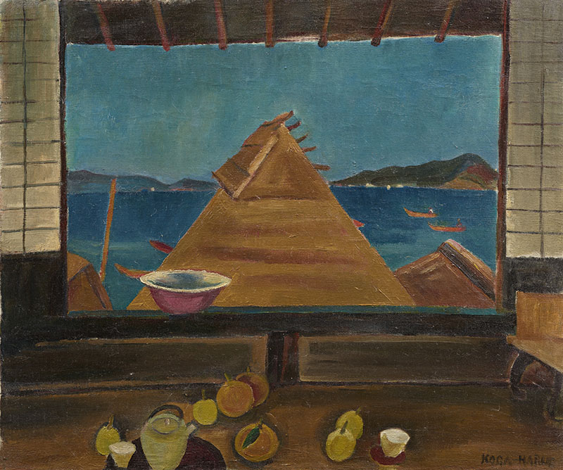 古賀春江《二階より》1922年　石橋財団アーティゾン美術館蔵