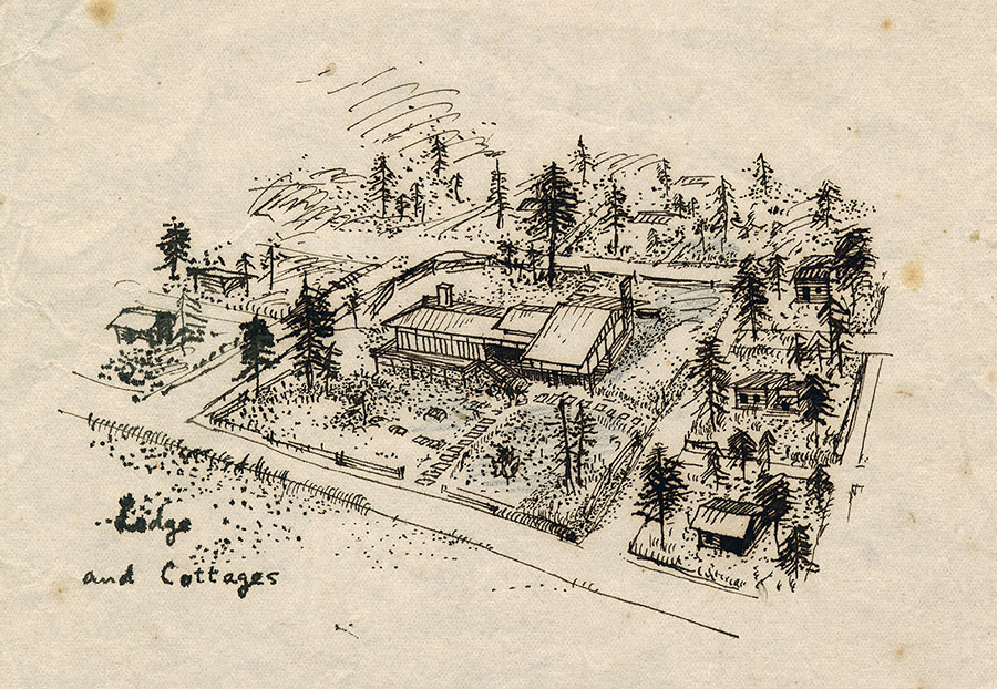 立原道造《Lodge and Cottages》1937年 軽井沢高原文庫蔵