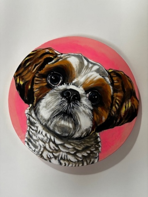 MIWAEL「Pupograph 001」
直径25cm
アクリル絵の具、キャンバス、メディウム