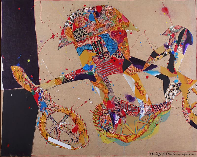 《人・犬・宇宙Ⅱ》1985年　個人蔵