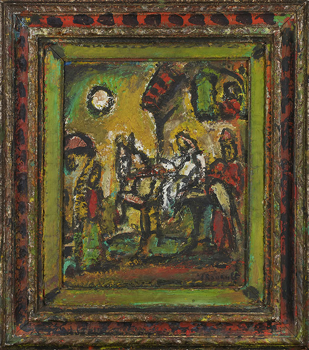 ジョルジュ・ルオー《エジプトへの逃避》1952年　油彩／紙（板で裏打ち）パナソニック汐留美術館