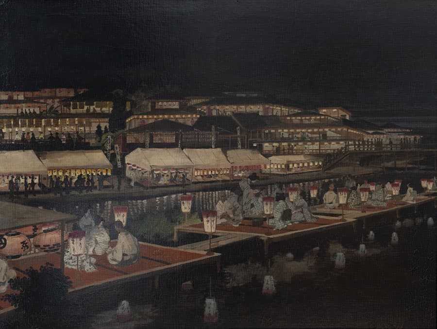 《京都先斗町の鴨川納涼床》1908年　ゴットフリート・ケラー財団（新ビール美術館寄託）