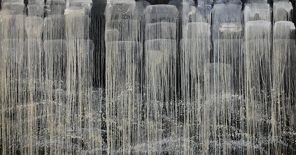 パット・ステア《ウォーターフォール・オブ・エインシェント・ゴースツ》1990年、個人蔵
©Pat Steir