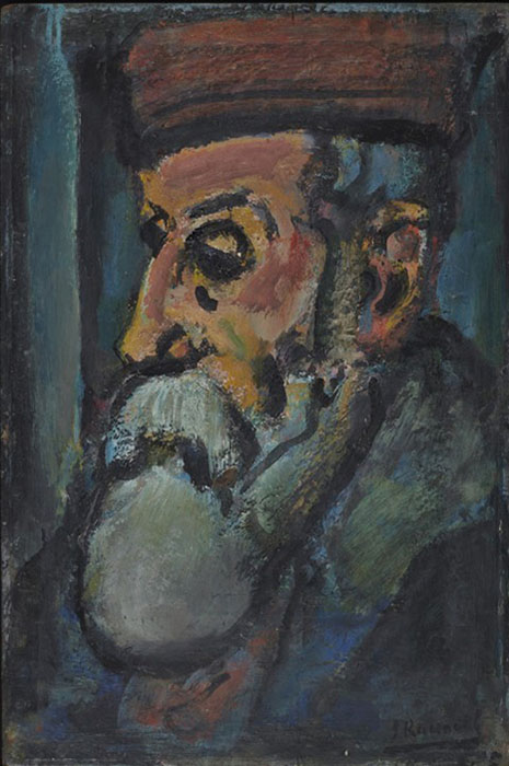 ジョルジュ・ルオー《老兵（アンリ・リュップの思い出》1946年頃　油彩／板に貼られた紙　パナソニック汐留美術館