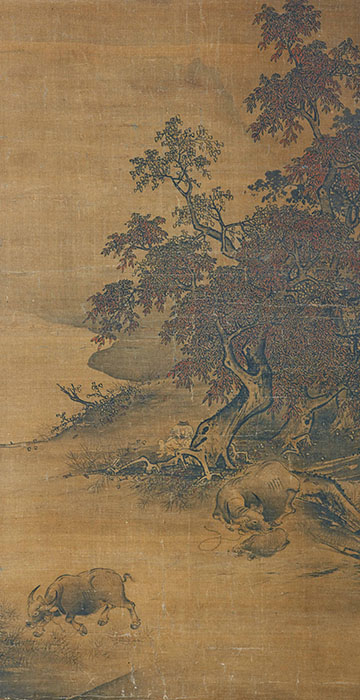 伝閻次平《秋野牧牛図》中国・南宋時代（13世紀）国宝　泉屋博古館