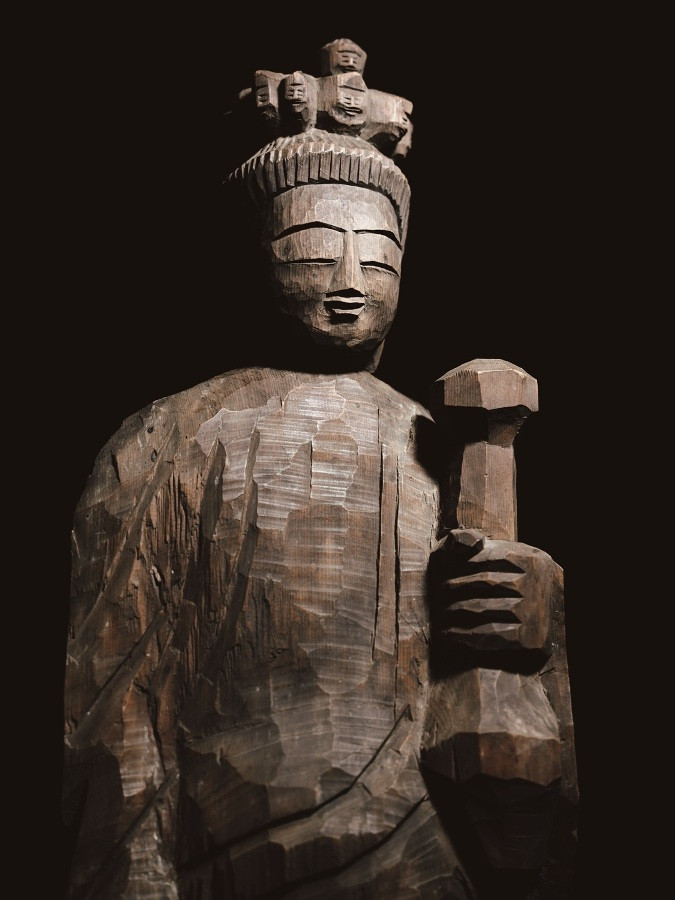 十一面観音菩薩》 元禄3（1690）年　村上神社蔵（上宝ふるさと歴史館寄託保管）【中国地方初公開】