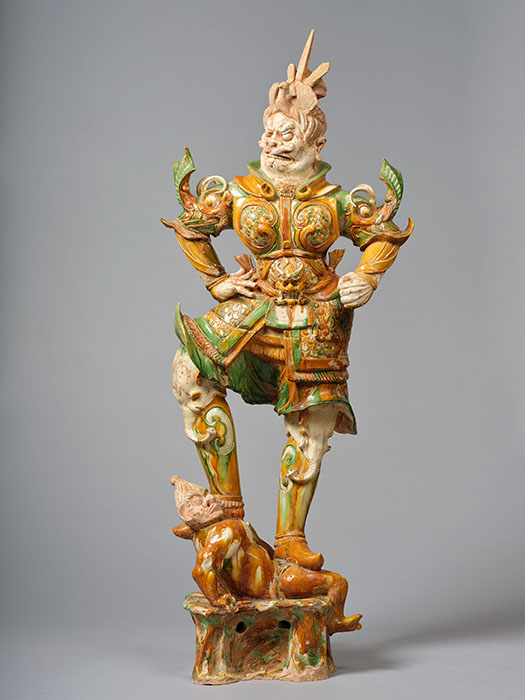 三彩神将俑　唐時代（8世紀）静嘉堂蔵　通期展示