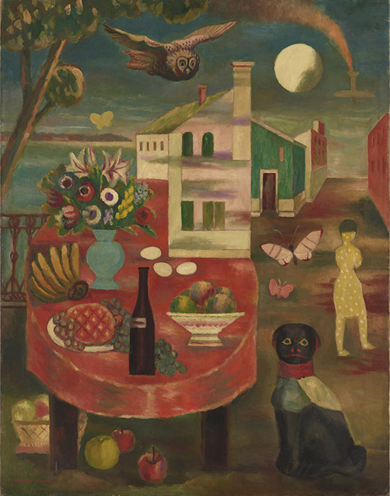 古賀春江《素朴な月夜》1929年　石橋財団アーティゾン美術館蔵