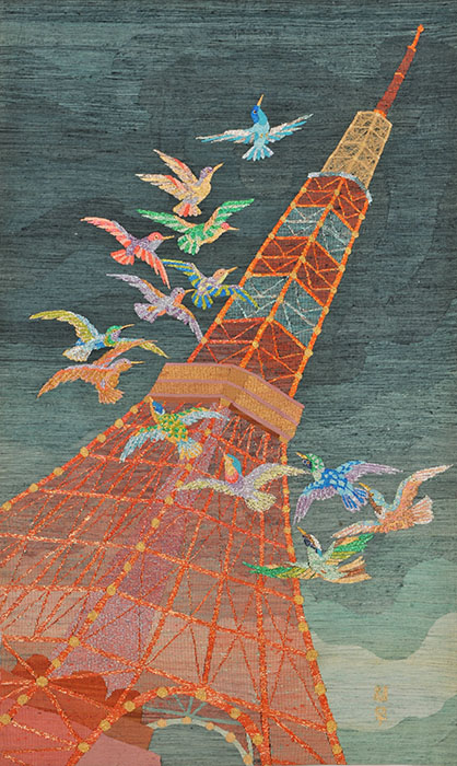 《手織錦壁掛 東京タワー》1958年　京都市美術館