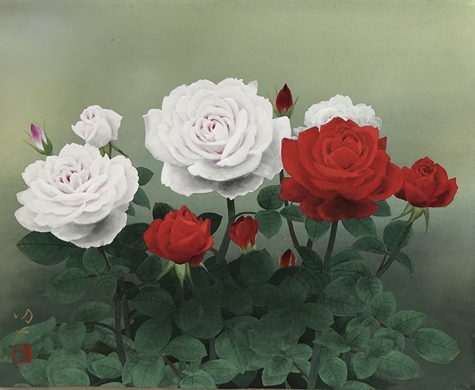 「紅白のばら」10号