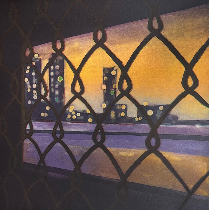 田代ゆかり「対岸を見てきた」40×40cm