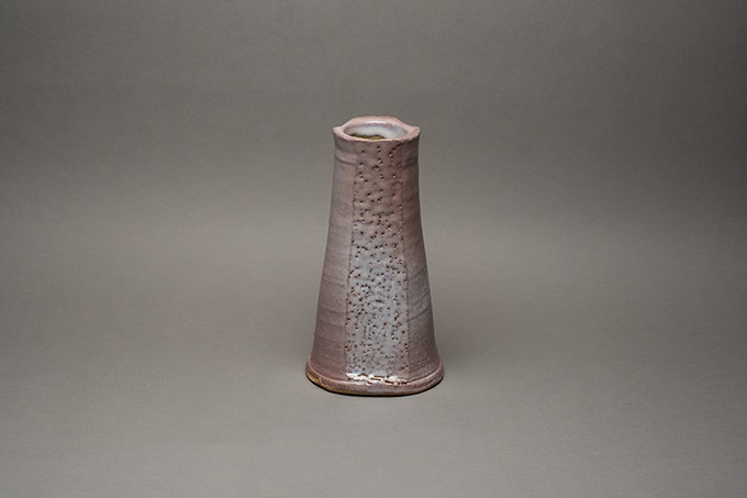 「萩窯変面取花入」径13.8×高さ25.5cm
