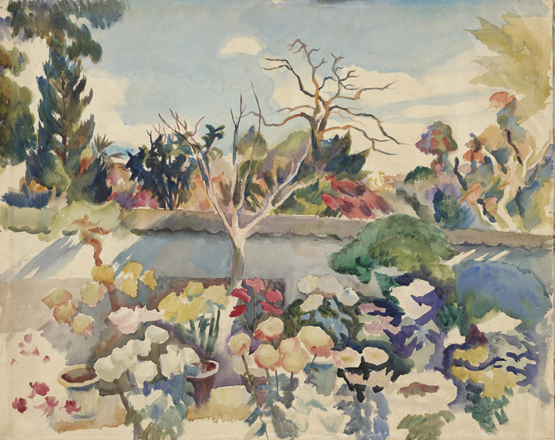 古賀春江《庭》　久留米市美術館蔵