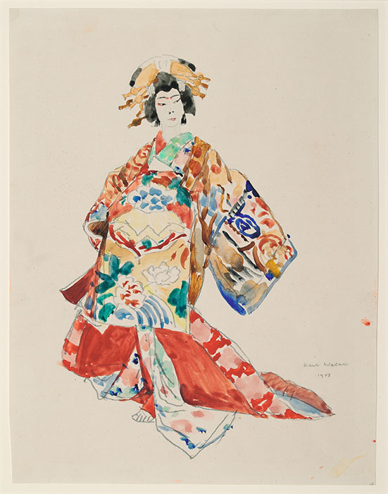 カール・ヴァルザー《歌舞伎女形（傾城阿古屋）》1908年 ベルン美術館 ©Kunstmuseum Bern
