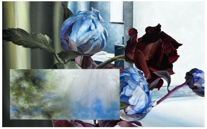 Sapphire
技法　　：Acrylic on woodpanel
サイズ　：縦33.3×横51.0cm