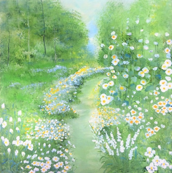 「ホワイト ガーデン」ed.88 38×38cm