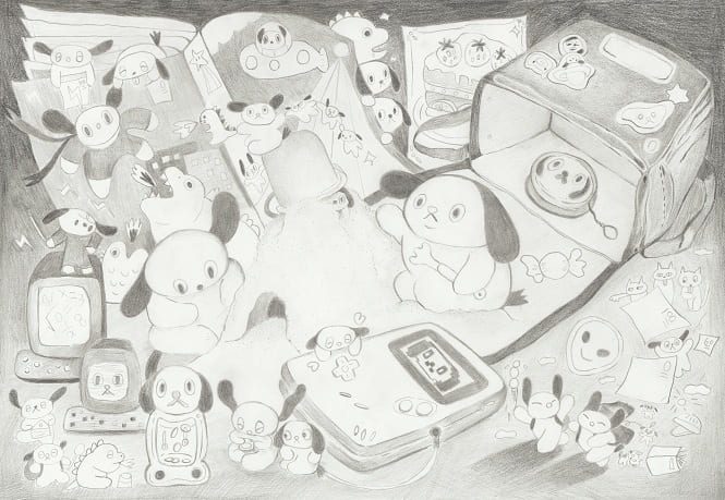 「《Drawing Diary》Skippig class!/サボり中！」

A3
版画(フランス製アルシュ水彩紙)

ED.4