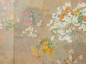 香田勝太《春秋草花図》（左隻）　大正6～7年（1917～18）　泉屋博古館東京