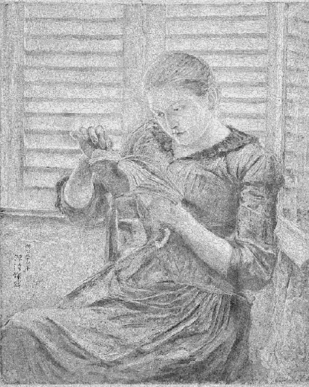 サガキケイタ 読書（Read Between The Lines） 98.2 ×78.8cm