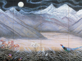 山本丘人《鳥と風月》