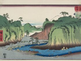 歌川広重「山海見立相撲　摂津有馬山」中山道広重美術館蔵