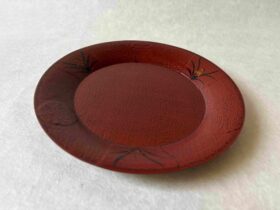 張貫寿紋盆 径22.5×高3㎝