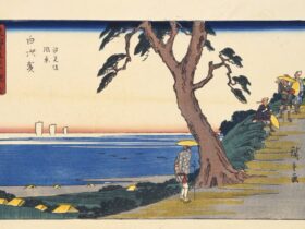 歌川広重「東海道五十三次之内　白須賀　汐見坂風景」中山道広重美術館蔵