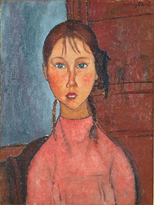 アメデオ・モディリアーニ《おさげ髪の少女》1918年頃　名古屋市美術館蔵 ※常設展示室に展示予定